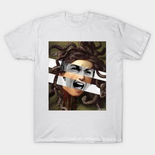 Medusa by Caravaggio and Vivien Leigh in the movie Psycho T-Shirt